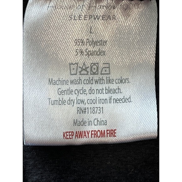 House of Harlow Black Stretch Velour‎ Button Collared Pajama PJ Top Cozy  Luxury - Picture 6 of 6